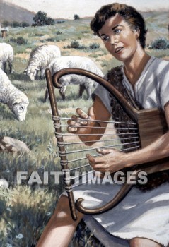 David, harp, lyre, sheep, Shepherd, Psalm, Music, compose, composed, composing, composes, Harps, lyres, shepherds, psalms