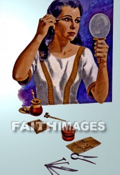 cosmetic, comb, beauty aids, bronze mirrors, hairpins, canaanite women, Cosmetics, combs