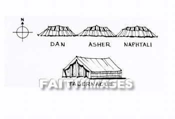 tribe, camp, tabernacle, Dan, Asher, Naphtali, north, tribes, camps, tabernacles