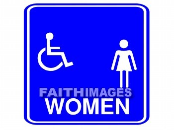 restroom, woman, handicap, sign, signboard, signage, signboards, message, information, communicate silently, non, verbally, signal, women, handicaps, signs, messages, signals