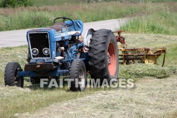 hay, winnowed, winnowing, rows, tractor, rake, side-delivery rake, door county, wisconsin, hays, tractors, rakes